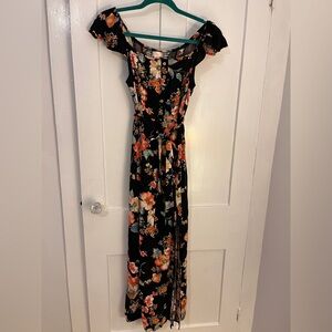 Band of Gypsies floral  Black Dress